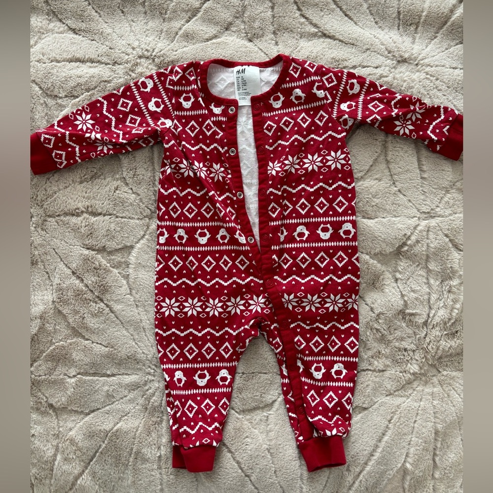 Red cotton onesie